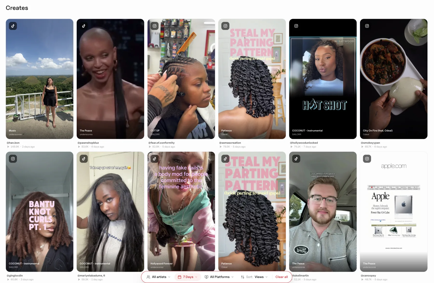 GoShorty live creates feed and monitored UGC posts